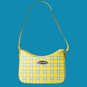 CLUELESS Movie Plaid Mini Shoulder Handbag Yellow & White Plaid 7.25 Inch NEW